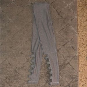 Gray legging with fun cutouts.